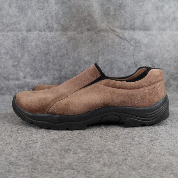 Big 5 Shoes Mens 11 Slip On Casual Moc Leather Brown Clog Astoria II Comfort - Picture 4 of 14